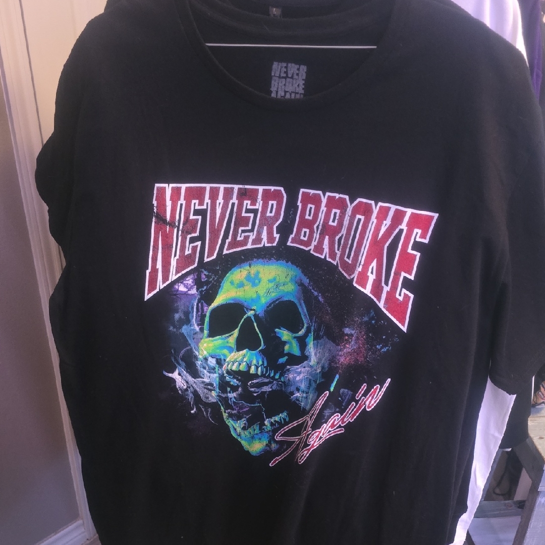 Never Broken Again Black Graphic T-Shirt